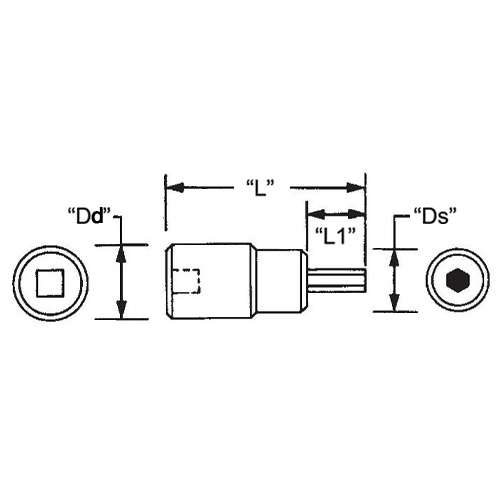 L：56mm、L1：17.5mm\nDs：16.7mm、Dd：23.8mm