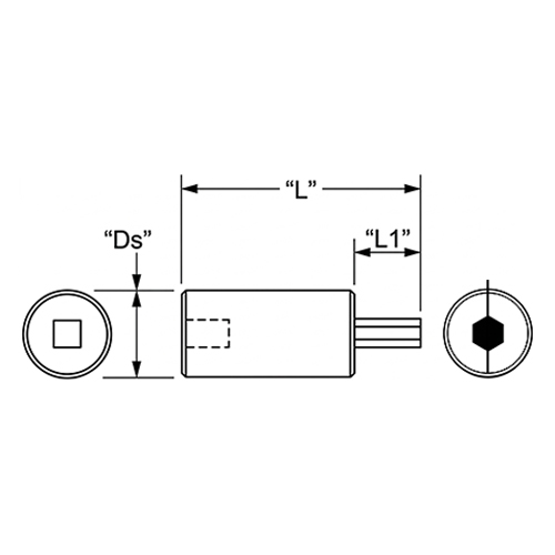 L：62mm　　　L1：23.8mm\nDs：26.2mm