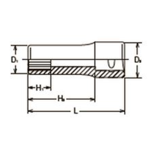 D1：8.5mm　　　D2：10.9mm\nH1：6.5mm　　　H2：40mm　　　L：50mm