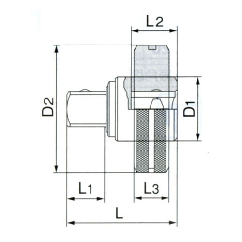 D1：24mm　　　D2：46mm　　　L1：14.5mm \nL2：16mm　　　L3：11mm 　　　L：35mm
