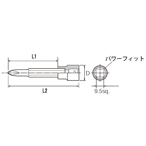 L1：32㎜　　　L2:61mm　　　D：17㎜