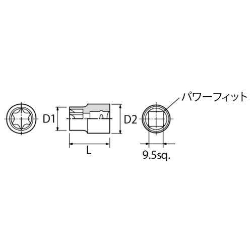 呼び：E5\nD1：7㎜ 　  D2：17㎜  　 L：22.5㎜\n\n