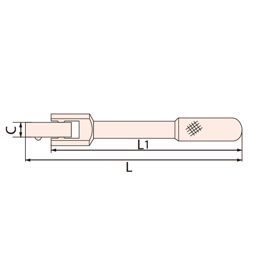 C：3/4”　　L：286mm　　L1：260mm