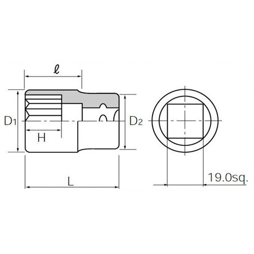 S：75mm　　　D1：98.5mm　　　D2：58mm\nH：56mm　　　L：86mm