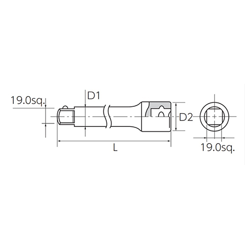D1：25㎜　　　D2：35㎜　　　L：125㎜