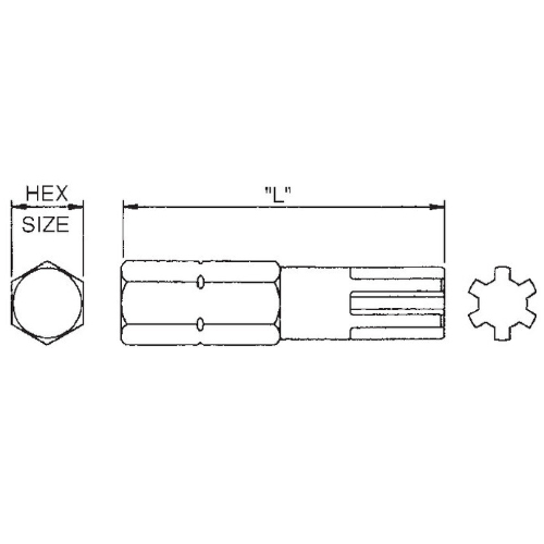 HEX SIZE：5/16”　 L：28.6mm