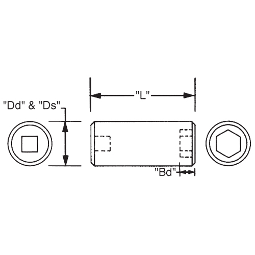 L：77.4mm　　　BD：9.5mm\nDS：22.2mm　　　DD：22.2mm