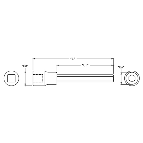 L：165mm　　L1：127mm\nDS：17.1mm　　DD：23.8mm