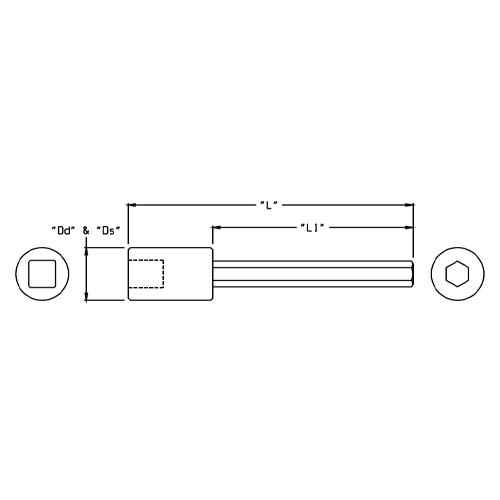 L：165mm　　L1：127mm\nDS：28mm　　DD：-