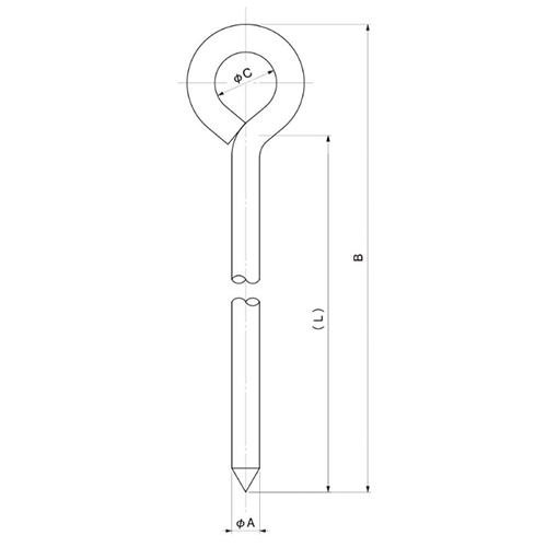 A：9㎜　　　B：630㎜\nC：20㎜　　　L：600㎜