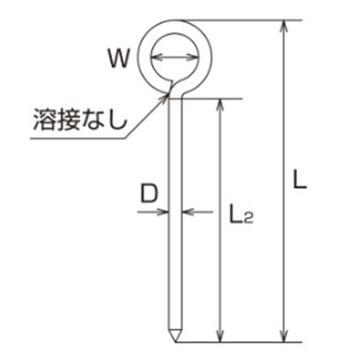 D：6㎜　　　L：200㎜\nL2：162㎜　　　W：19㎜