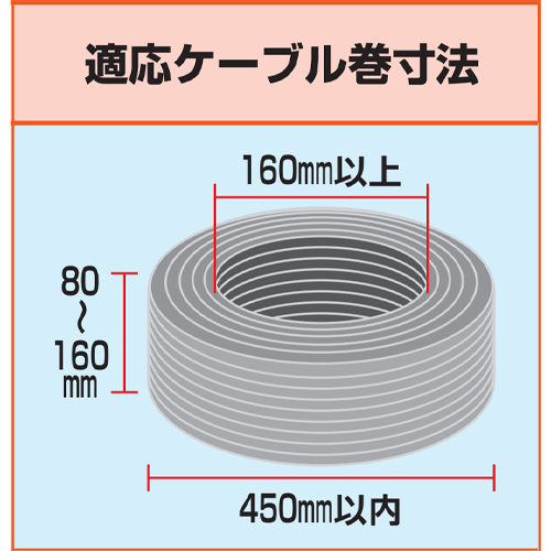 EA632AD-4｜160/450mm 電線リール(ﾌﾞﾚｰｷ付)のページ