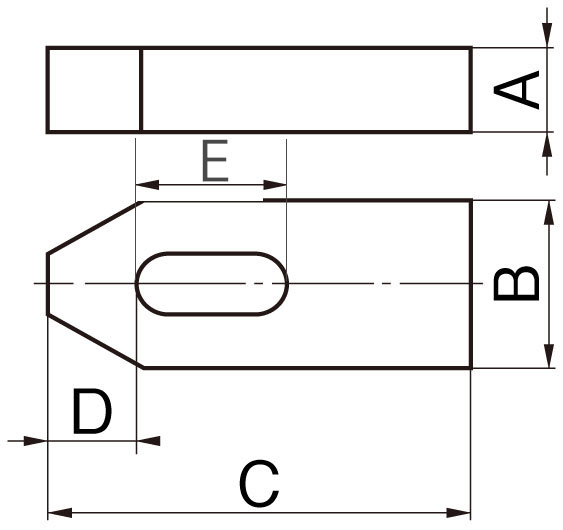 A：10mm、B：20mm、C：50mm、D：10mm、E：20mm