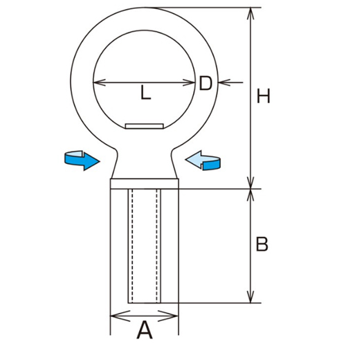 D：10㎜　　　L：35㎜　　　H：63㎜\nB：22㎜　　　A：24㎜　　　捻径：M-12