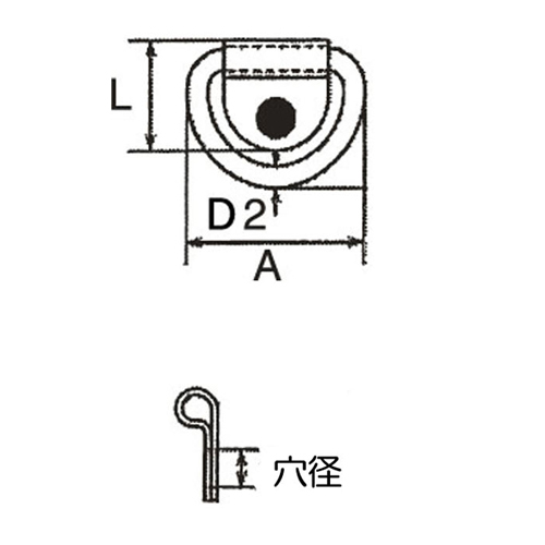 A：17mm、D2：2mm、L：11mm