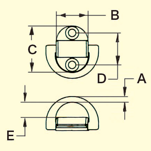 サイズ（mm）\nA：3.3、B：22、C：21、D：－、E：15