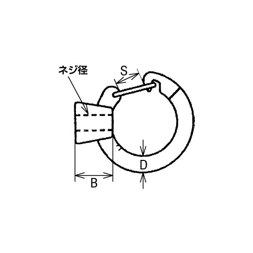 D：8mm、B：18mm、S：10mm