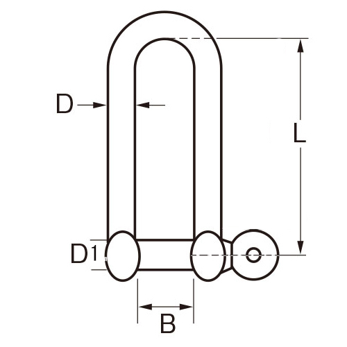 D：19mm、D1：22mm、B：50mm、L：160mm\n