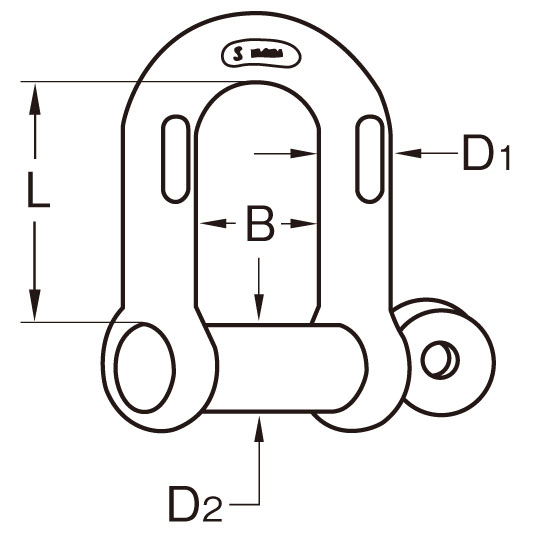 D1:7.9mm、D2:9.7mm、B:13.2mm、L:25.9mm