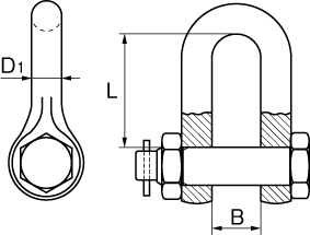 D1：6.4mm、B：11.7mm、L：22.1mm