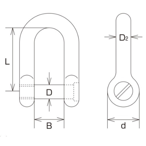 D：12㎜　　　D2：12㎜　　　L：48㎜\nB：24㎜　　　ｄ：24㎜　　　捻径：W-1/2
