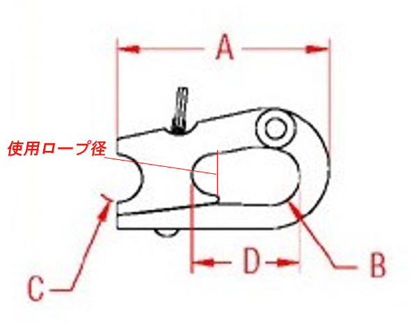 サイズ(mm)\nA：51.3、B：13、C：10.6、D：26.7