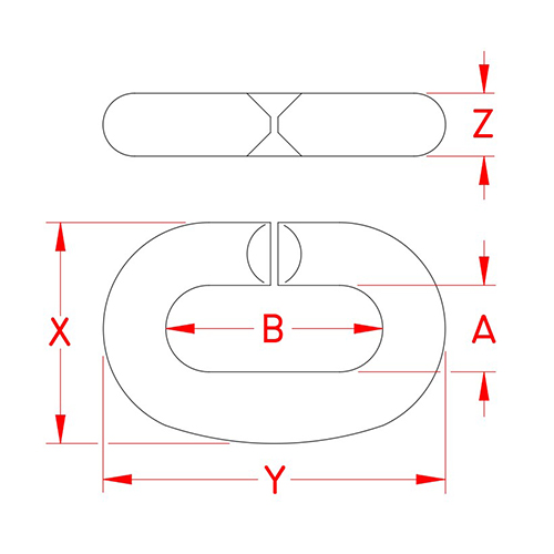 サイズ（mm）\nA:14、B:38、X:33.5、Y:57.4、Z:9.6