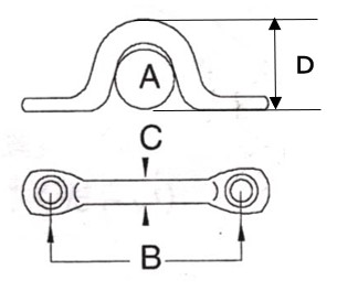 A：11.6mm、B：31.7mm、C：3.8mm、D：14.7mm