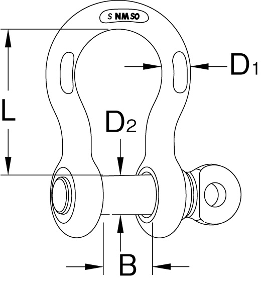 サイズ(mm)\nD1：19.1、D2：22.3、B：31.8、L：76.2