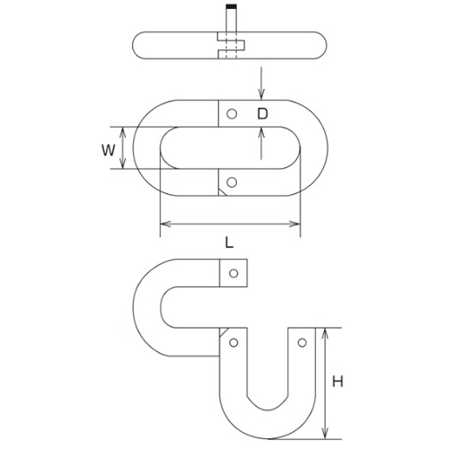 D：4㎜　　　L：26㎜\nW：6㎜　　　H：19㎜