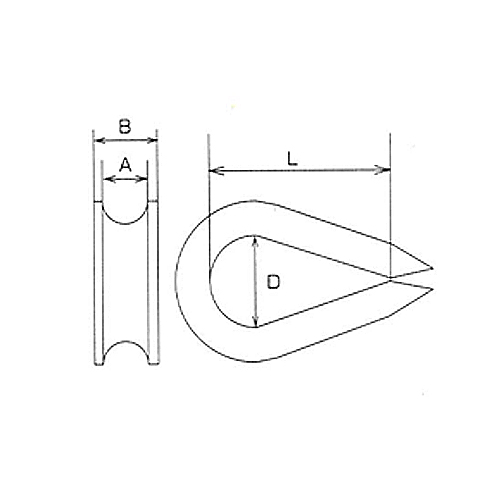 D:8mm　　　L:16mm\nA:3.5mm　　　B:5mm