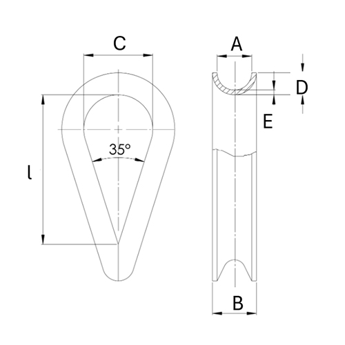 a：12.0mm、b：15.0mm、c：24mm、l：51.0mm、p：7.5mm、s：1.5mm