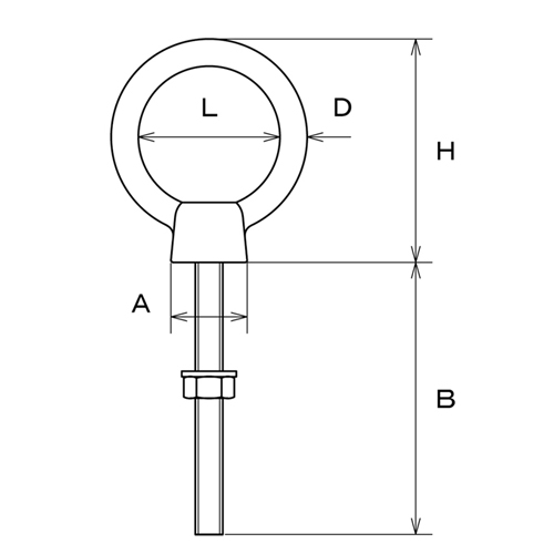 D:6mm、L:32mm、B:60mm、H:50mm、A:16mm\n