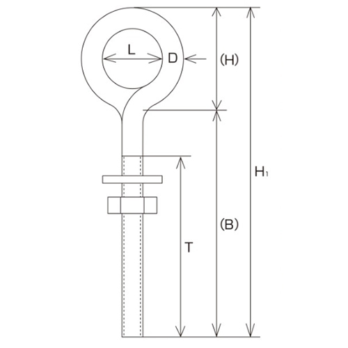 D：3.5㎜　　　L：10㎜　　　H1：60㎜\n(H)：20㎜　　　(B)：40㎜　　　T：38㎜\n捻径：M-4