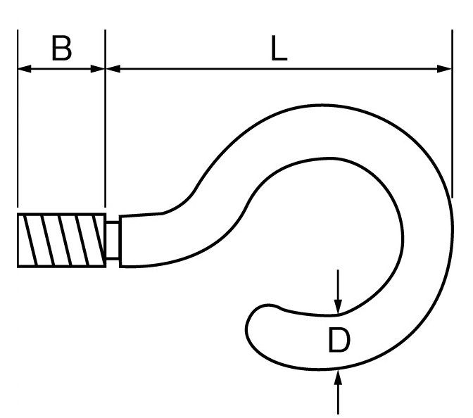 B：12mm、D：5.5mm、L：39mm