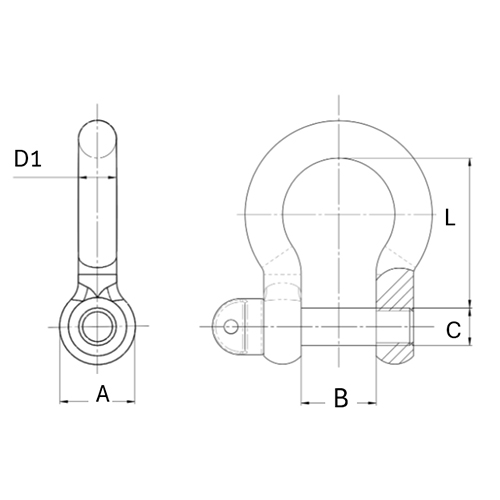 サイズ（mm）\nD1：5、B：10、L：19.5