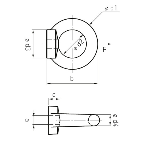a:M20、b:71mm、c:15mm、φd1:72mm、φd2:40mm、φd3:40mm、φd4:16-19mm