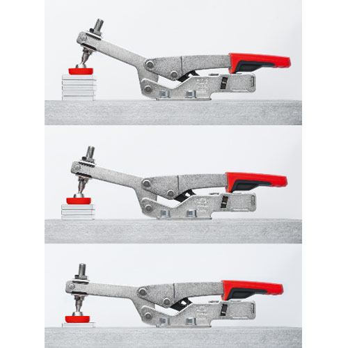 ワークピースのサイズに合わせて自動的に締付を調節するオートアジャスト機能付き