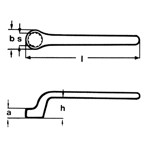 s：7mm, l：150mm, a：7mm, h：18mm, b：12mm