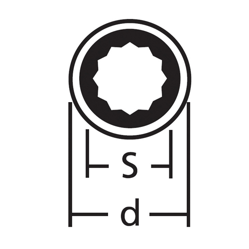 S：14.2mm (9/16”)　D:23.7mm