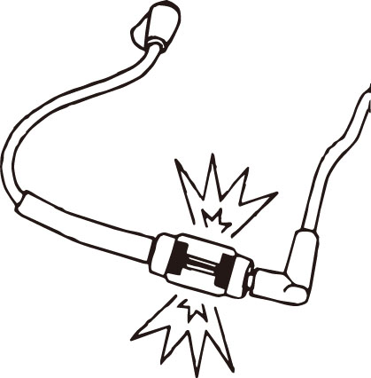 エンジンをかけた状態で、ツールは点火スパークと左右対称のイメージで点滅します。\n