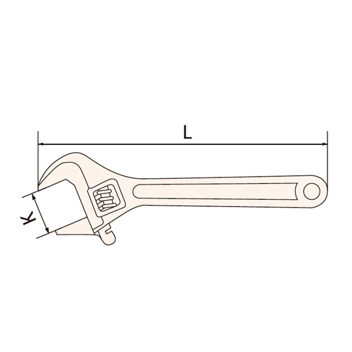 L：100mm　　K：13mm