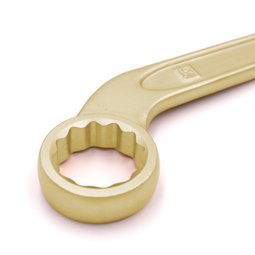 先端は円弧状の接点設計のため、ナットやレンチが削れるのを防ぎます。