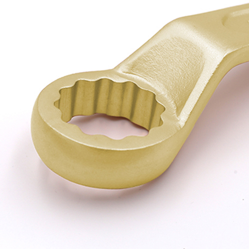 先端は円弧状の接点設計のため、ナットやレンチが削れるのを防ぎます。