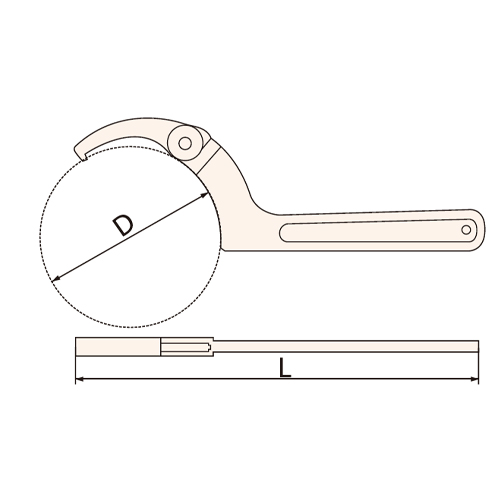 D：115～170mm　　L：310mm