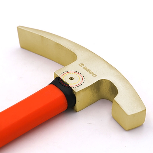 ヘッドの脱落を防ぐ安全ピン付き