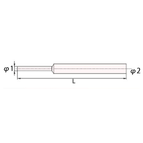 φ1：4mm　　φ2：10mm　　L：110mm