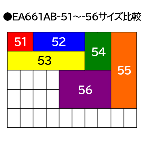 トレーの使用領域\n(EA661AB-1のパーツケースの大きさを基準にしています)