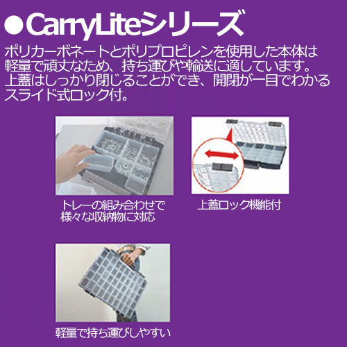 CarryLiteシリーズパーツケースの特長