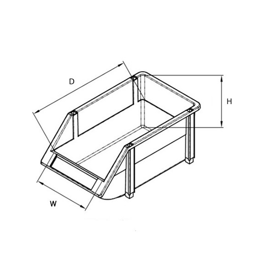 EA661CS-2｜150x265x121mm パーツトレー(重ね置型/青)のページ -